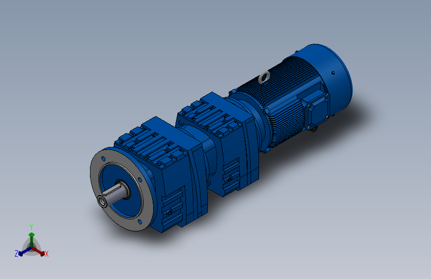 RF37R17法兰轴伸式组合型斜齿轮减速机RF37R17-Y0.18-4P-63-M1-0°-Φ160
