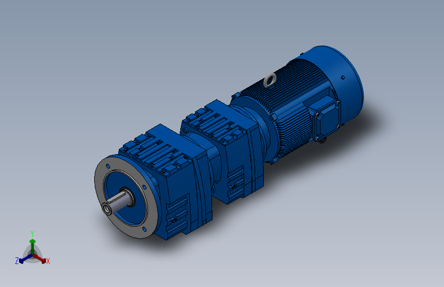 RF37R17法兰轴伸式组合型斜齿轮减速机RF37R17-Y0.25-4P-71-M1-0°-Φ160