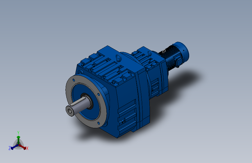 RF107R77法兰轴伸式组合型斜齿轮减速机RF107R77-Y0.18-4P-63-M1-0°-Φ450