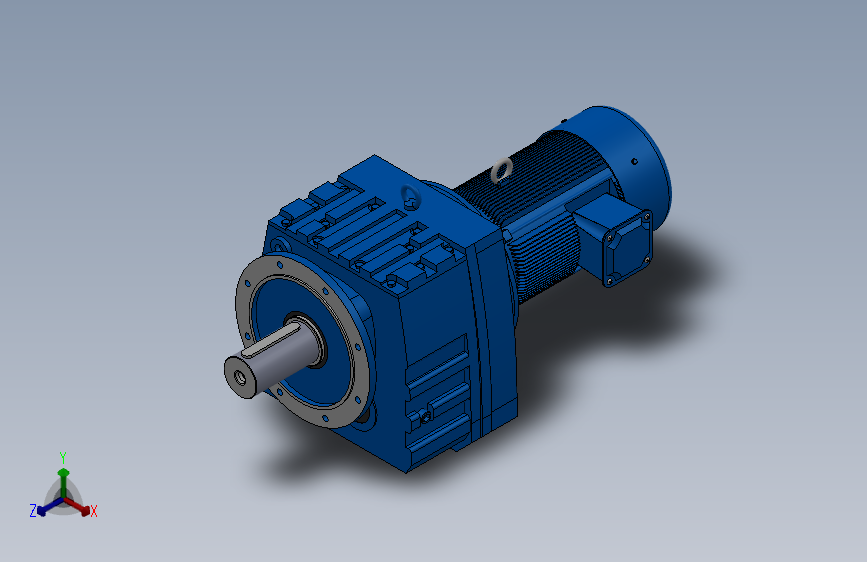 RF147法兰轴伸式安装斜齿轮减速机RF147-Y15-4P-160L-M1-0°-Φ550