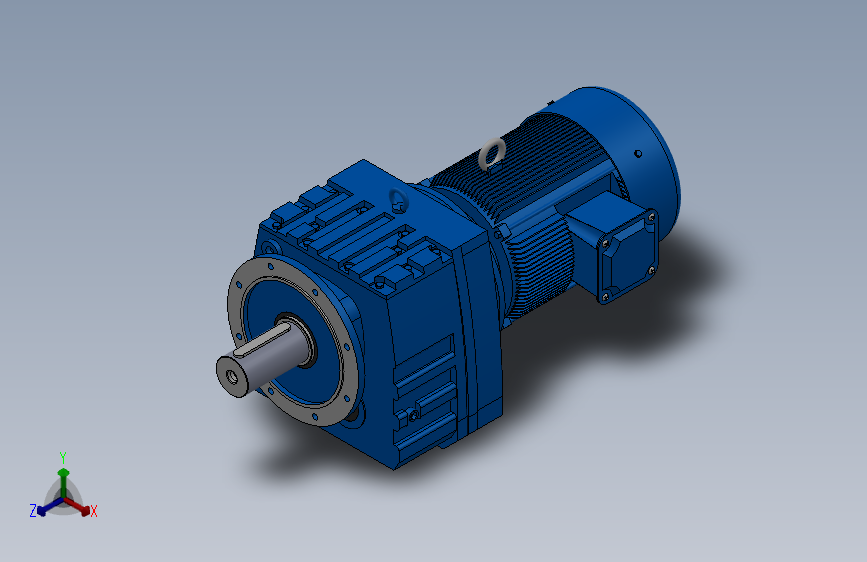 RF147法兰轴伸式安装斜齿轮减速机RF147-Y30-4P-200L-M1-0°-Φ450