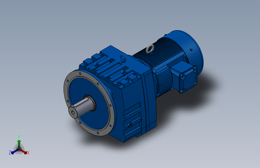 RF167法兰轴伸式安装斜齿轮减速机RF167-Y45-4P-225M-M1-0°-Φ550