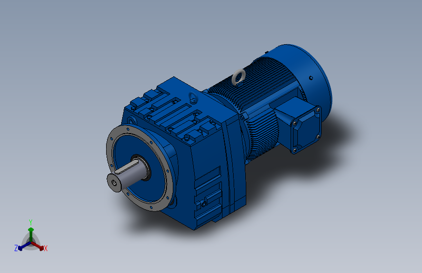 RF167法兰轴伸式安装斜齿轮减速机RF167-Y55-4P-250-M1-0°-Φ550