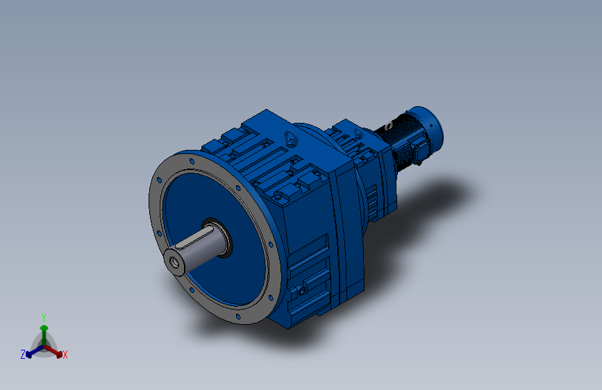 RF137R77法兰轴伸式组合型斜齿轮减速机RF137R77-Y0.25-4P-71-M1-0°-Φ550