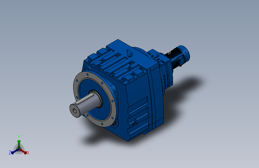 RF147R77法兰轴伸式组合型斜齿轮减速机RF147R77-Y0.18-4P-63-M1-0°-Φ550