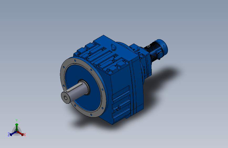 RF147R77法兰轴伸式组合型斜齿轮减速机RF147R77-Y0.25-4P-71-M1-0°-Φ550