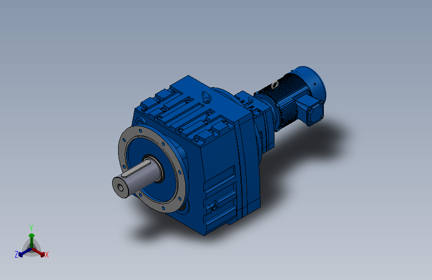RF147R77法兰轴伸式组合型斜齿轮减速机RF147R77-Y2.2-4P-100-M1-0°-Φ550