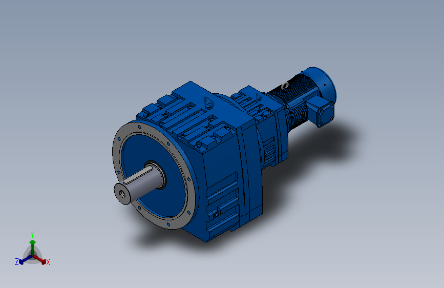 RF147R87法兰轴伸式组合型斜齿轮减速机RF147R87-Y2.2-4P-100-M1-0°-Φ450