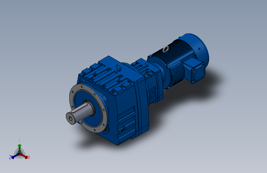 RF147R87法兰轴伸式组合型斜齿轮减速机RF147R87-Y11-4P-160M-M1-0°-Φ450
