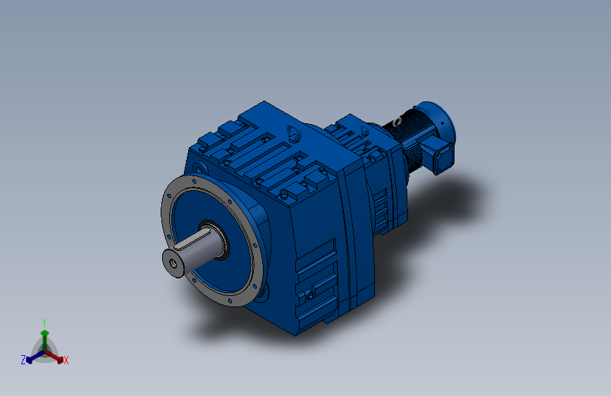 RF167R97法兰轴伸式组合型斜齿轮减速机RF167R97-Y2.2-4P-100-M1-0°-Φ550