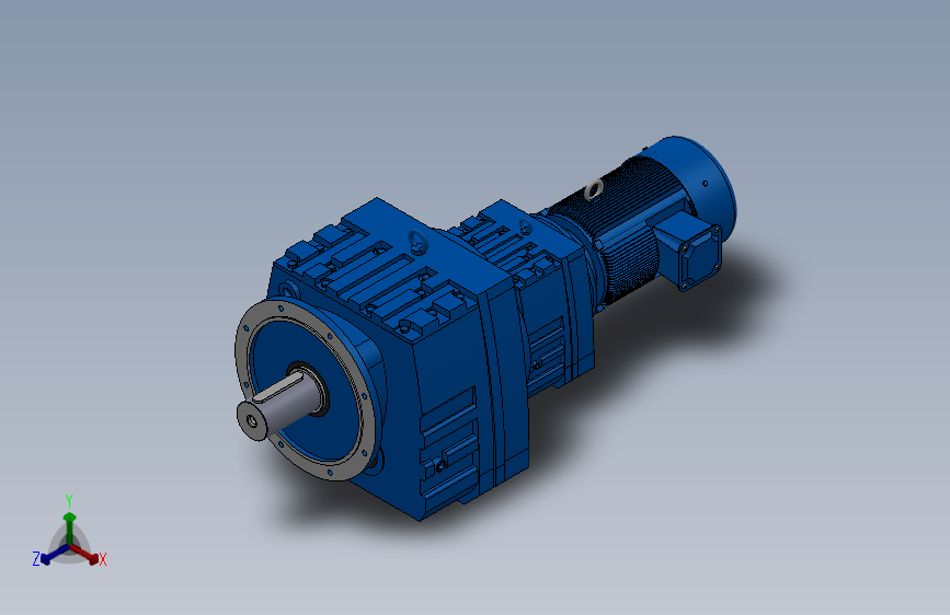 RF167R107法兰轴伸式组合型斜齿轮减速机RF167F107-Y11-4P-160M-M1-0°-Φ660