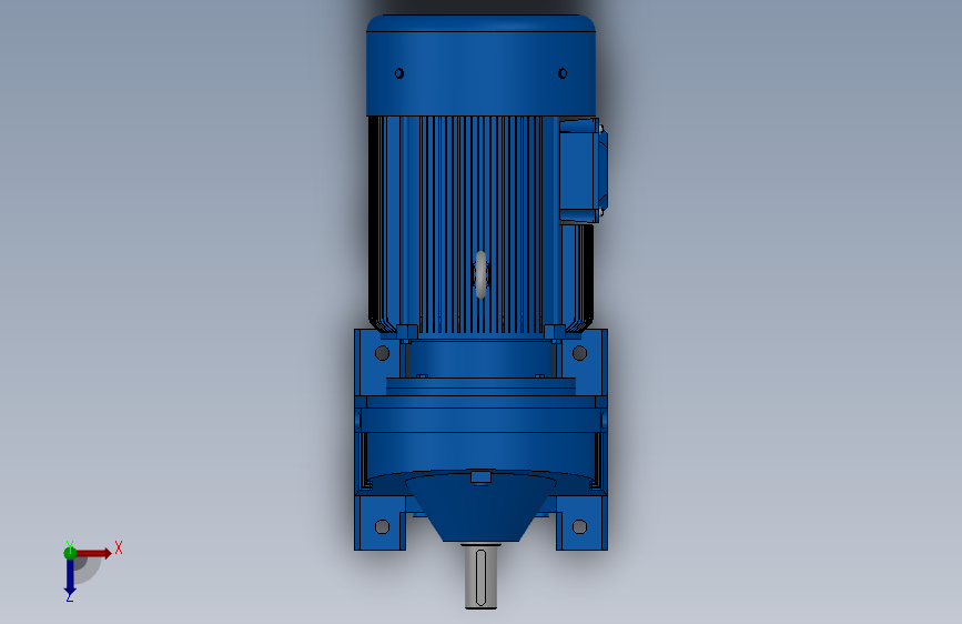 RX37底脚轴伸式安装斜齿轮减速机RX37-Y0.37-4P-71-M1-0°_SOLIDWORKS 2018_模型图纸下载 – 懒石网
