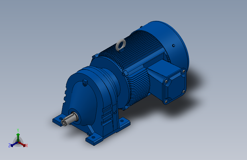 RX37底脚轴伸式安装斜齿轮减速机RX37-Y0.55-4P-80-M1-0°_SOLIDWORKS 2018_模型图纸下载 – 懒石网