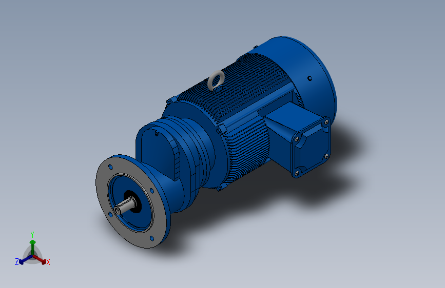 RXF57法兰轴伸式安装斜齿轮减速机RX57-Y2.2-4P-100-M1-0°-Φ200