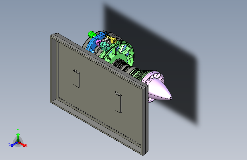 国产战斗机的发动机模型