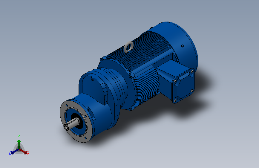 RXF67法兰轴伸式安装斜齿轮减速机RX67-Y2.2-4P-100-M1-0°-Φ160