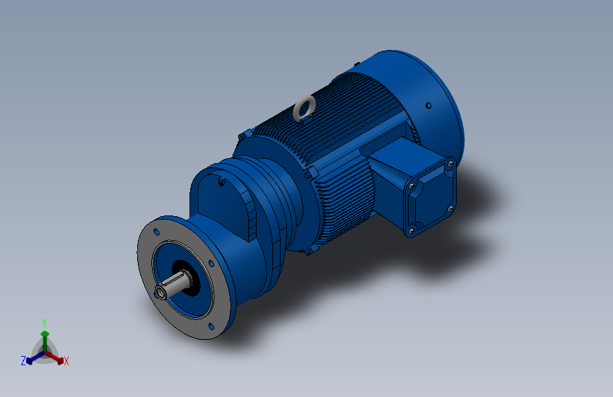 RXF67法兰轴伸式安装斜齿轮减速机RX67-Y2.2-4P-100-M1-0°-Φ200