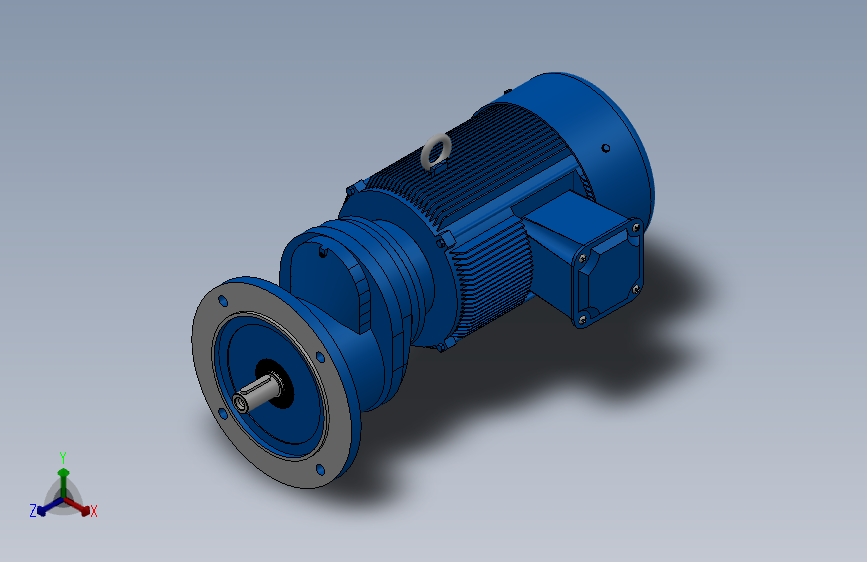 RXF67法兰轴伸式安装斜齿轮减速机RX67-Y2.2-4P-100-M1-0°-Φ250