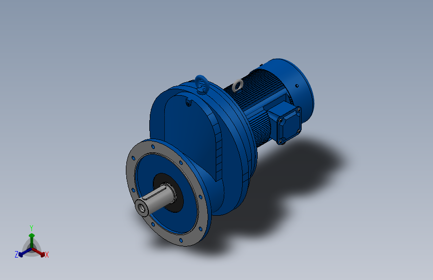 RXF127法兰轴伸式安装斜齿轮减速机RX127-Y3-8P-100-M1-0°-Φ450