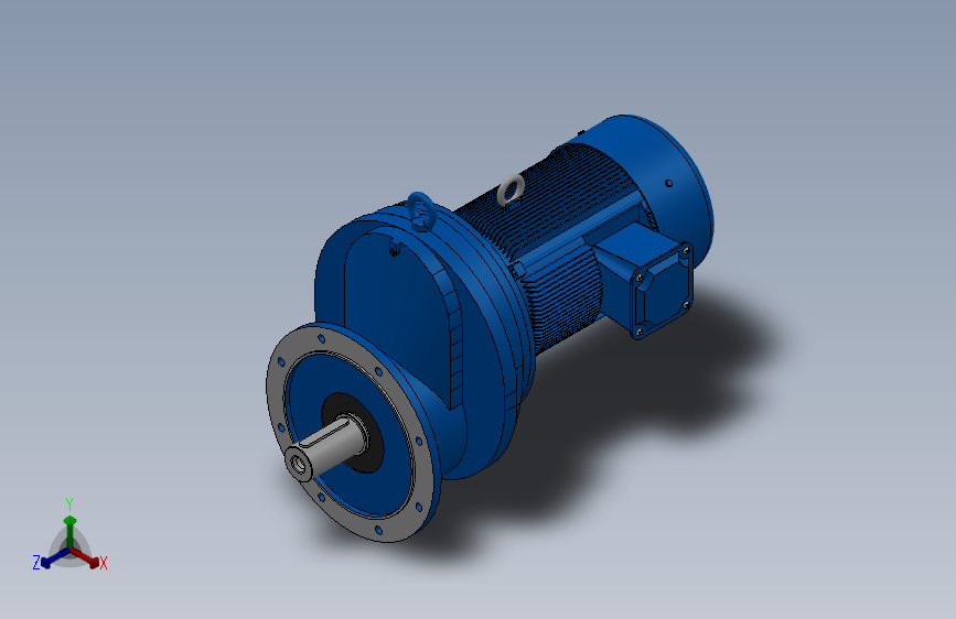 RXF127法兰轴伸式安装斜齿轮减速机RX127-Y11-4P-160M-M1-0°-Φ450