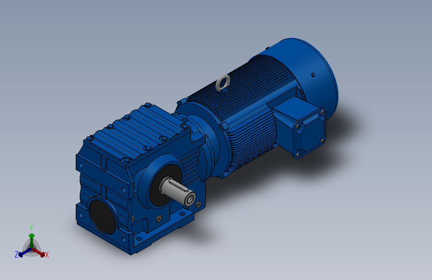 S67底脚轴伸式安装斜齿-蜗轮蜗杆减速机S67-YV1.1-4P-36.2-M1-0°-A