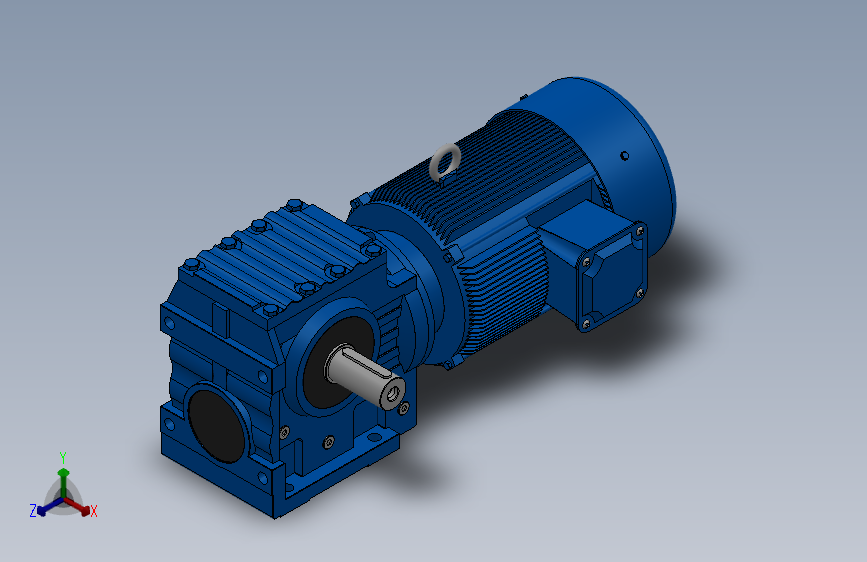 S97底脚轴伸式安装斜齿-蜗轮蜗杆减速机S97-YV22-4P-20.16-M1-0°-A