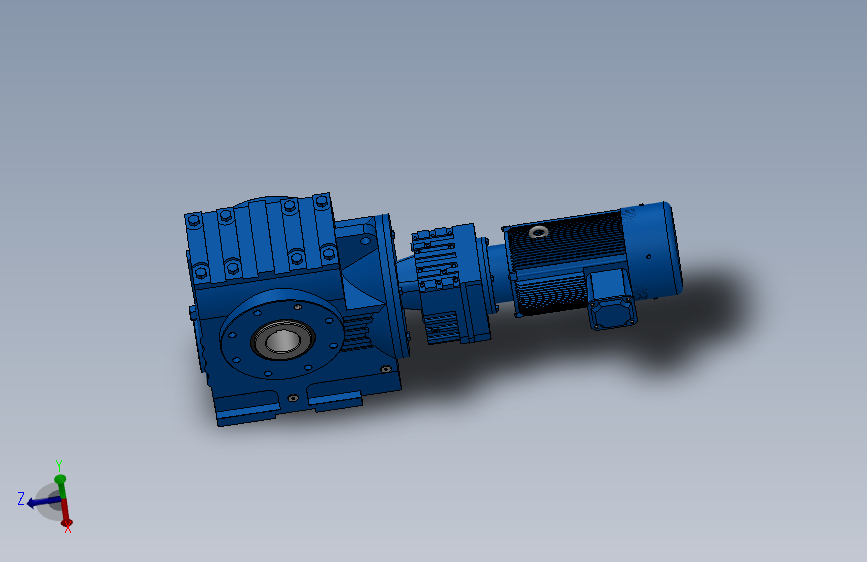 SA97R57组合式斜齿-蜗轮蜗杆减速机SA97R57-YV1.5-4P-484-M1-0°-A