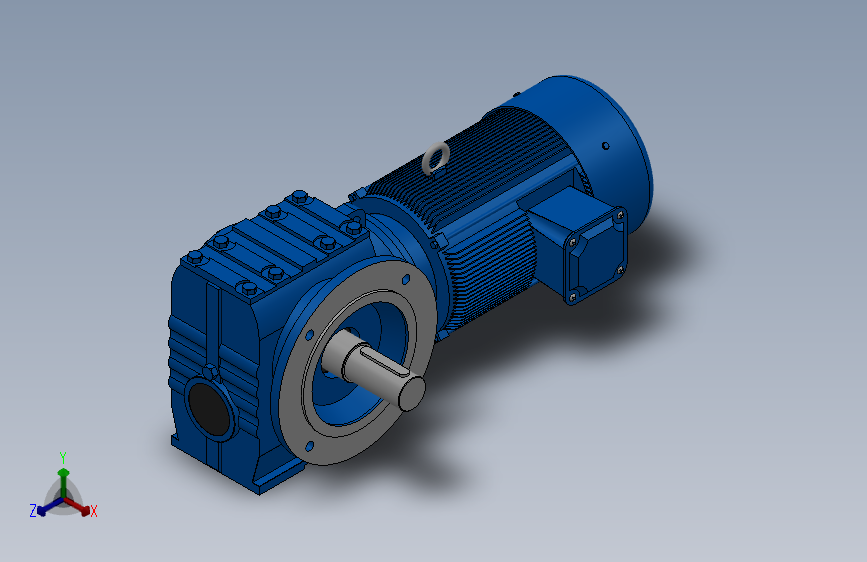 SF87法兰轴伸式安装斜齿-蜗轮蜗杆减速机SF87-YV7.5-4P-43.13-M1-0°-A