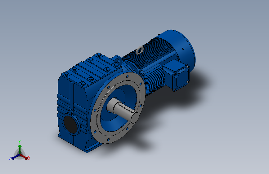SF97法兰轴伸式安装斜齿-蜗轮蜗杆减速机SF97-YV5.5-4P-55.76-M1-0°-A