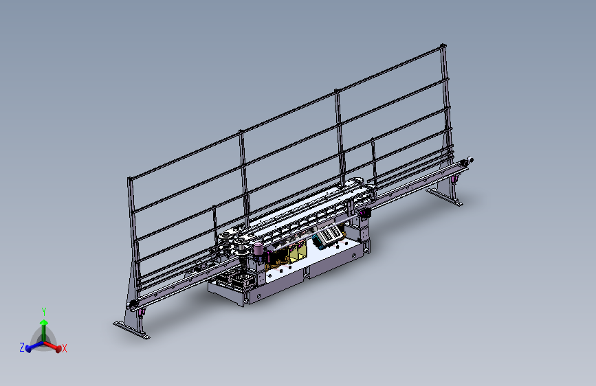 玻璃机械设备（玻璃磨边机）三维SW模型