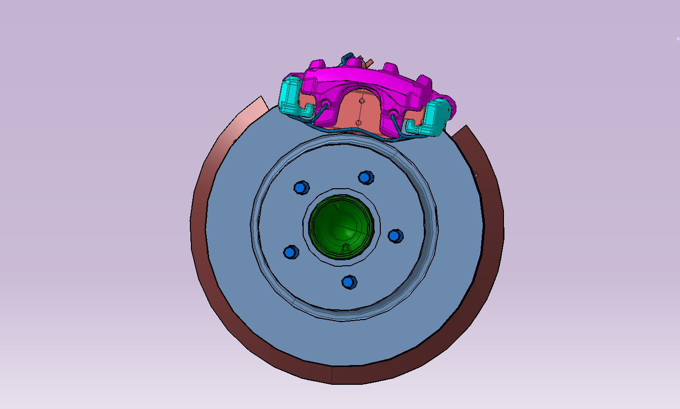盘式制动器制动卡钳三维CATIA模型