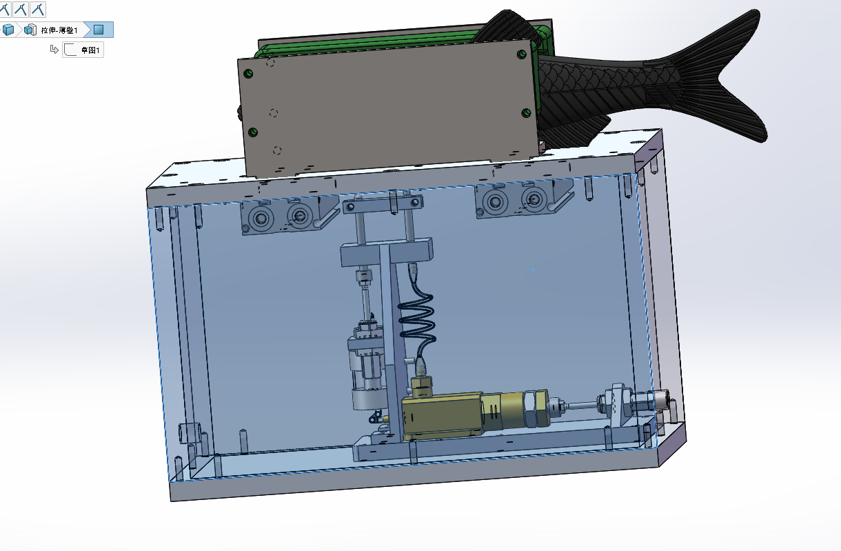 鱼类注射机打针机注射疫苗三维图