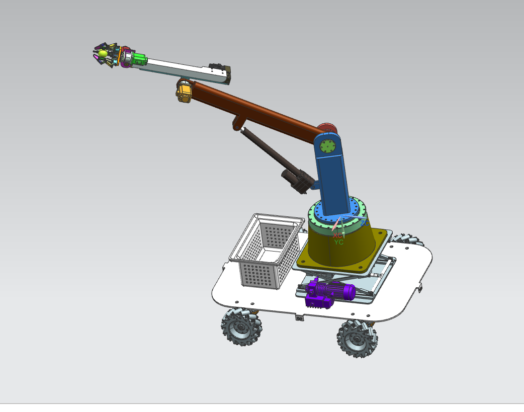 核桃采摘机器人三维图