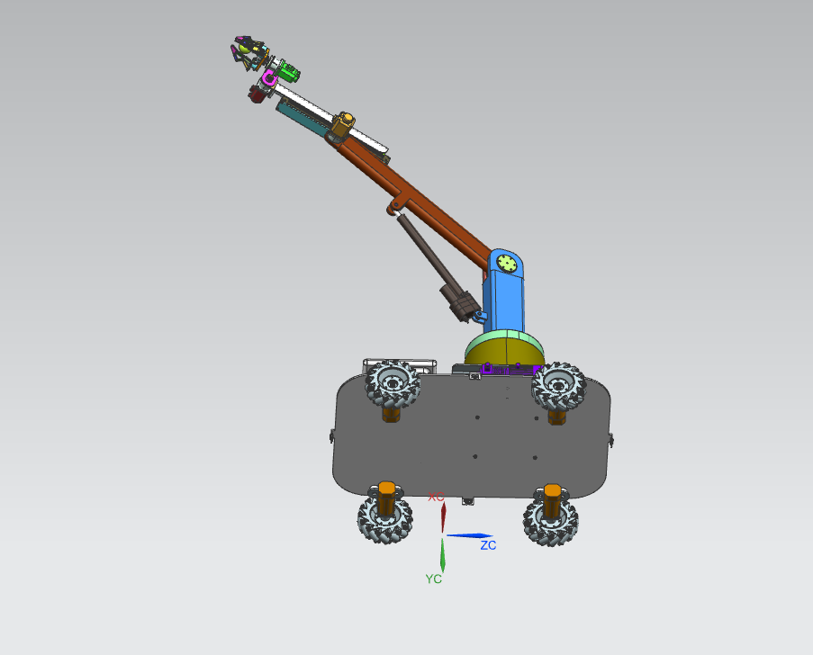 核桃采摘机器人三维图