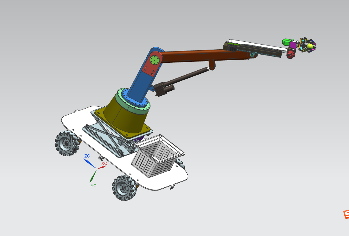 核桃采摘机器人三维图