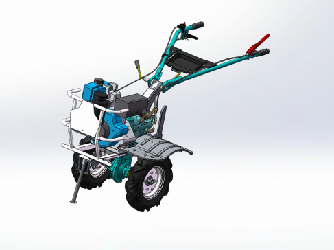 173微型耕耘机模型三维SW建模