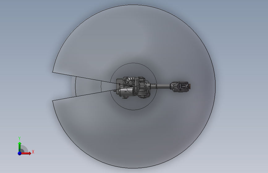 IRB6730_210kg-310机器人三维模型cad图文档 正面视图