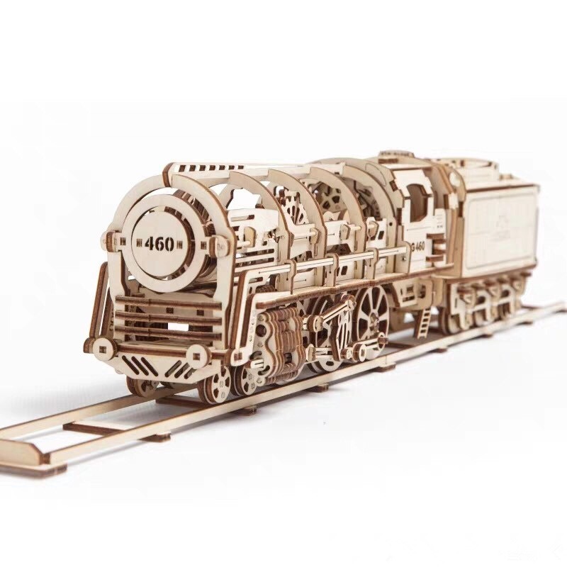 木制拼装图纸-带煤火车