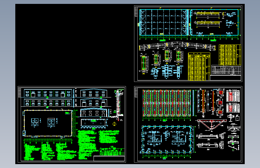 30m跨钢结构超详细钢结构全套施工图纸