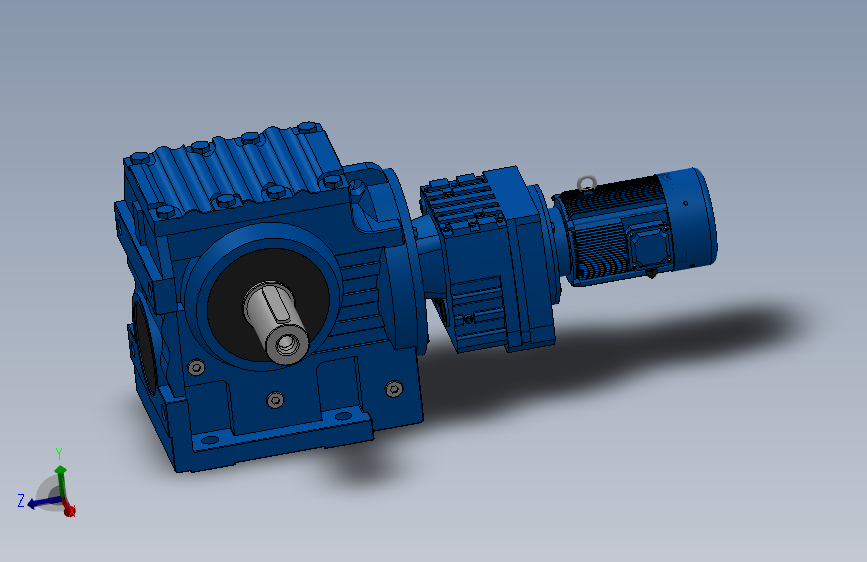 S87R57组合式斜齿-蜗轮蜗杆减速机S87R57-Y0.18-4P-2054-M1-0°-A