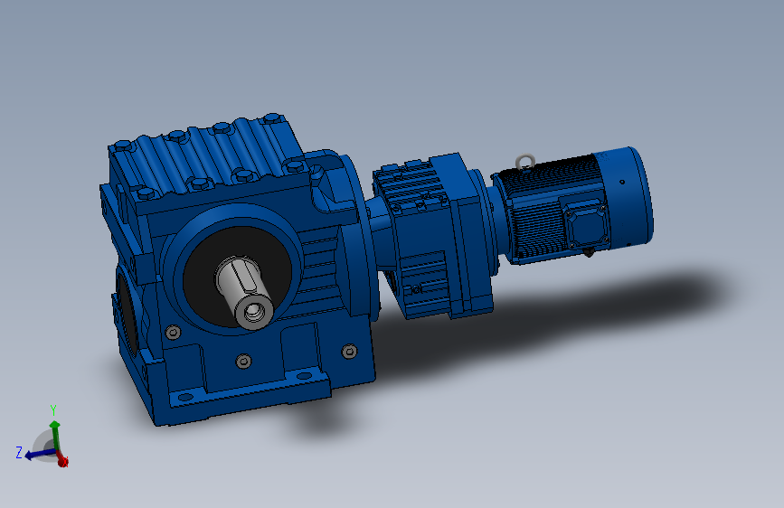 S87R57组合式斜齿-蜗轮蜗杆减速机S87R57-Y0.25-4P-2054-M1-0°-A