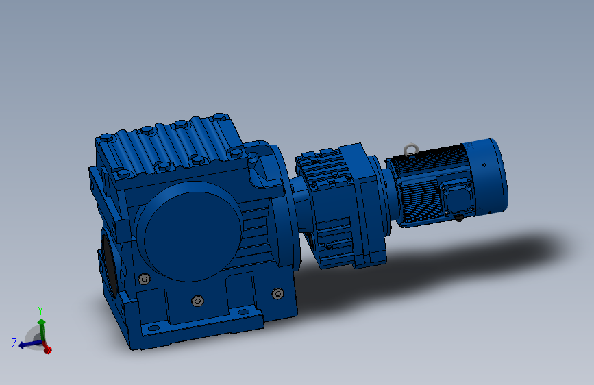 S87R57组合式斜齿-蜗轮蜗杆减速机S87R57-Y0.25-4P-2054-M1-0°-B