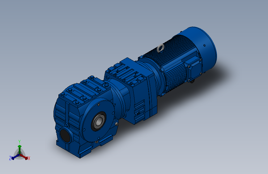 SA47R17组合式斜齿-蜗轮蜗杆减速机SA47R17-Y0.18-4P-229-M1-0°-B