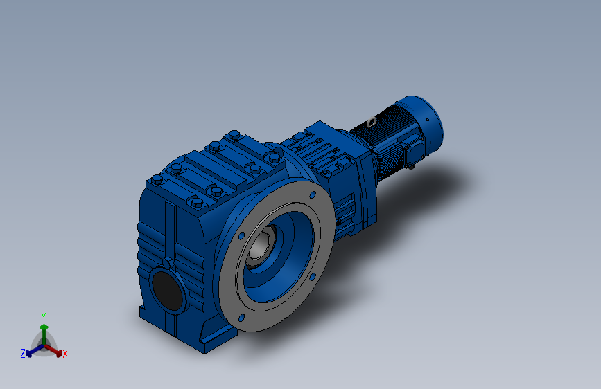 SAF87R57组合式斜齿-蜗轮蜗杆减速机SAF87R57-Y0.18-4P-2054-M1-0°-A