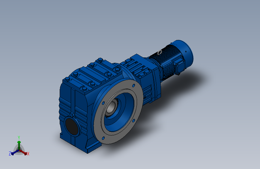 SAF87R57组合式斜齿-蜗轮蜗杆减速机SAF87R57-Y0.37-4P-2054-M1-0°-A