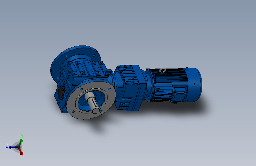 SF57R17组合式斜齿-蜗轮蜗杆减速机SF57R17-Y0.18-4P-187-M1-0°-A+B