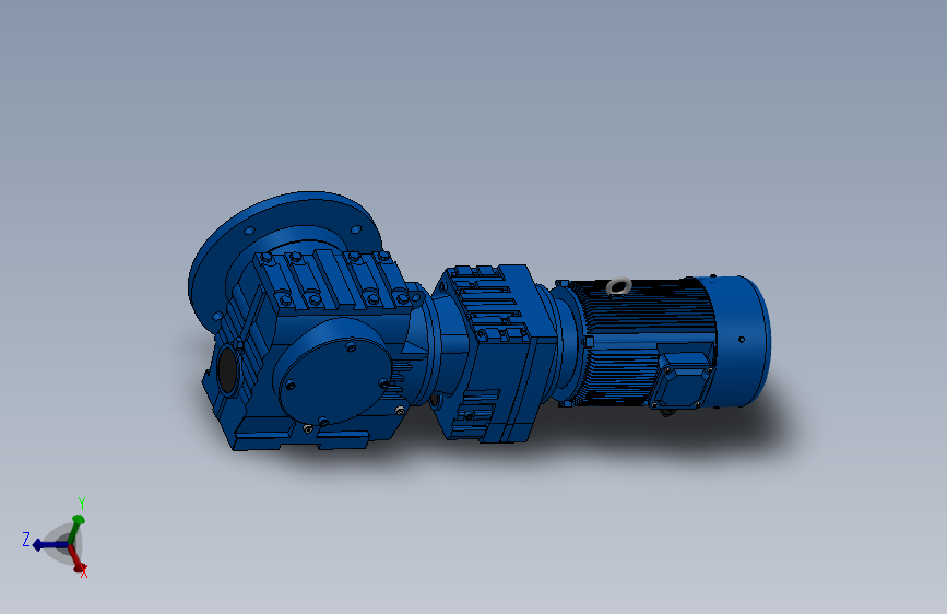 SF57R17组合式斜齿-蜗轮蜗杆减速机SF57R17-Y0.18-4P-187-M1-0°-B