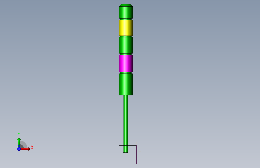 三色灯 Solidworks 2020 模型图纸下载 懒石网