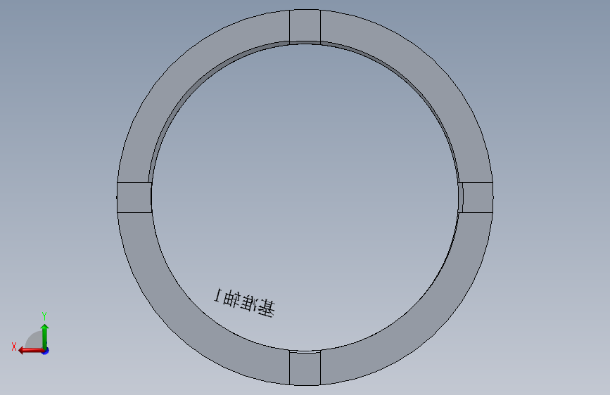 开口圆螺母 背面视图