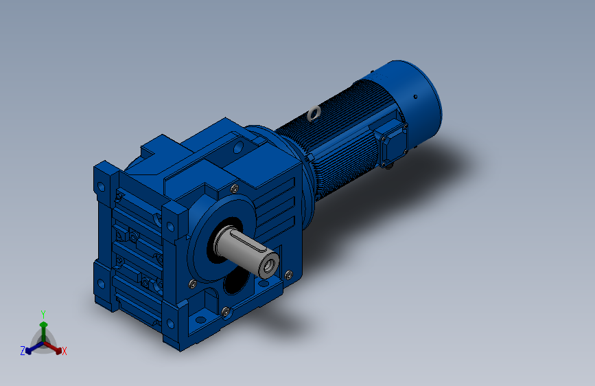 K77底脚轴伸式安装螺旋锥齿轮减速机K77-YBE0.25-6P-135.28-M1-0°-A